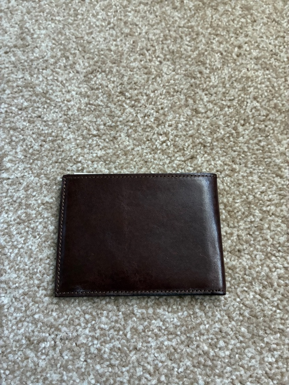 Brown Leather Bi-Fold Wallet - Picture 3 of 4